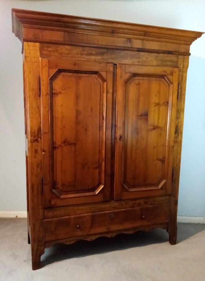 Antique Italian Larch Fir Pine Armoire (13).jpg